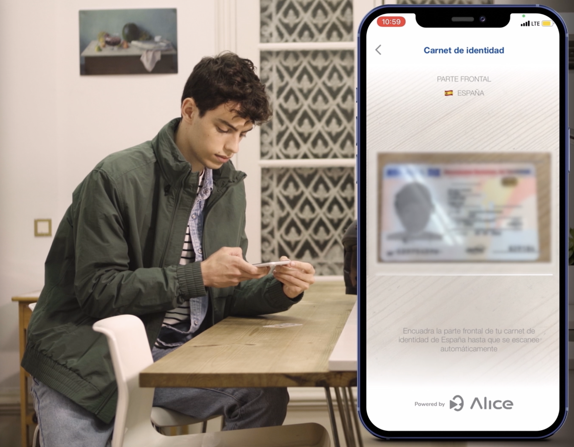 screenshot of Alice Biometrics